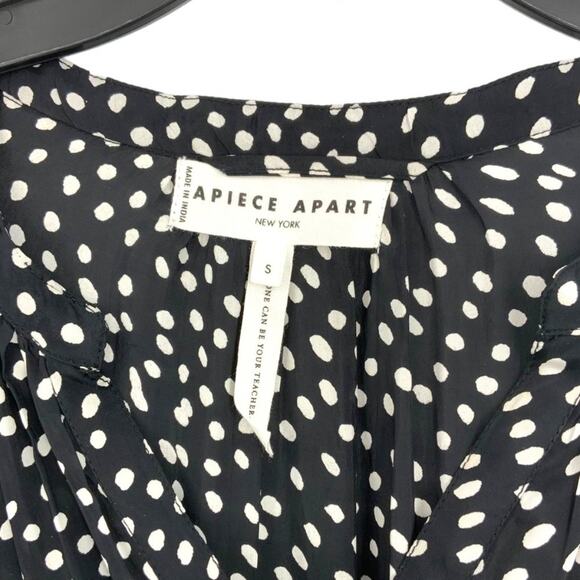Apiece Apart Ela Maxi Dress Black Dot Size Small NWOT $425 MSRP - Picture 4 of 8